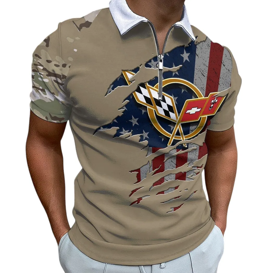 corvette c5 zipper polo shirt gift for corvette c5 lovers gift for him husband boyfriend car340213022 1