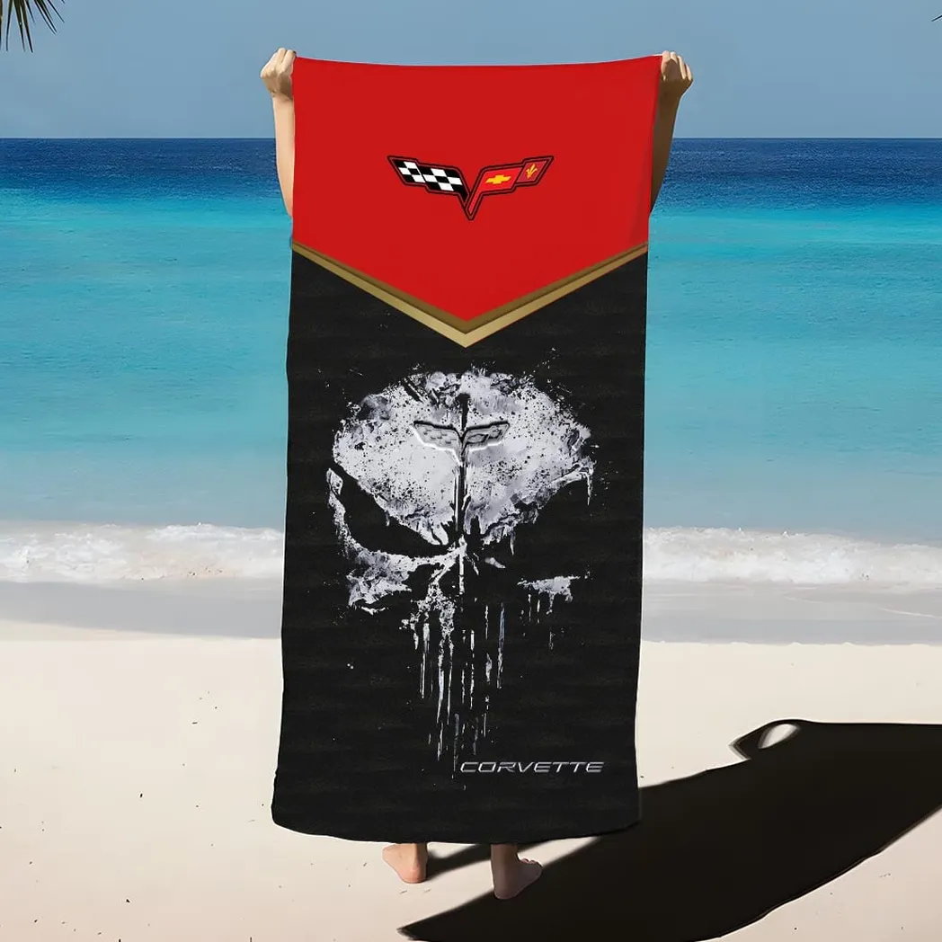 corvette c6 beach towel gift for corvette c6 lovers gift for him husband boyfriend car17302252512