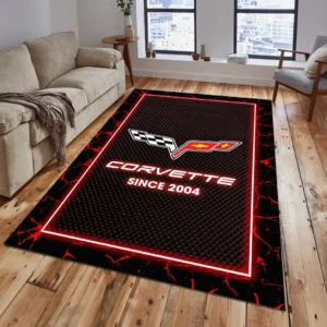 Corvette C6 Rug, All Over Print Carpet For Corvette C6 Lovers CAR5202192517 - Red
