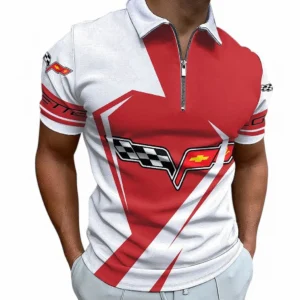 Corvette C6 Zipper Polo Shirt For Men, Gift For Corvette C6 Fan CAR68022125921