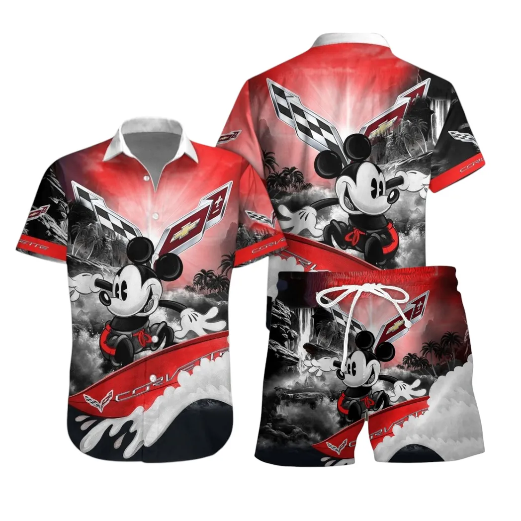 Corvette C7 Hawaiian Shirt Set, Gift For Corvette C7 Lovers, Gift For Him, Husband, Boyfriend CAR53030625023