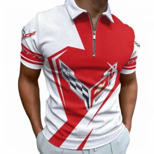 corvette c8 zipper polo shirt for men gift for corvette c8 fan car68022125917 icsyc