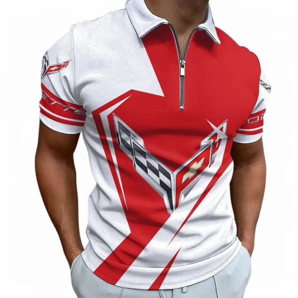 corvette c8 zipper polo shirt for men gift for corvette c8 fan car68022125917 icsyc