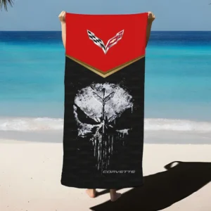 Corvette Old Beach Towel, Gift For Corvette Old Fan CAR17302252514