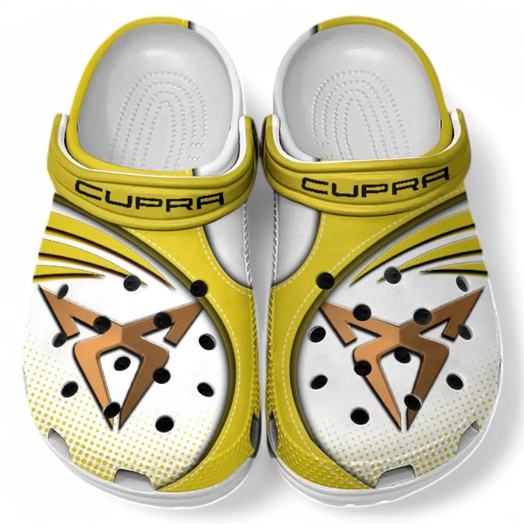 Cupra Crocs Sandals For Men Women, Gift For Cupra Fan CAR181031525731 - Yellow