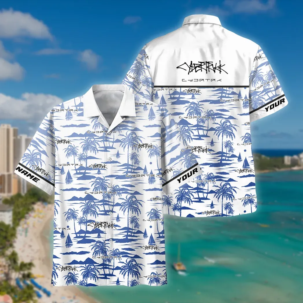 cybertruck custom hawaiian shirt for men gift for cybertruck fan car205031225723 ilsnz
