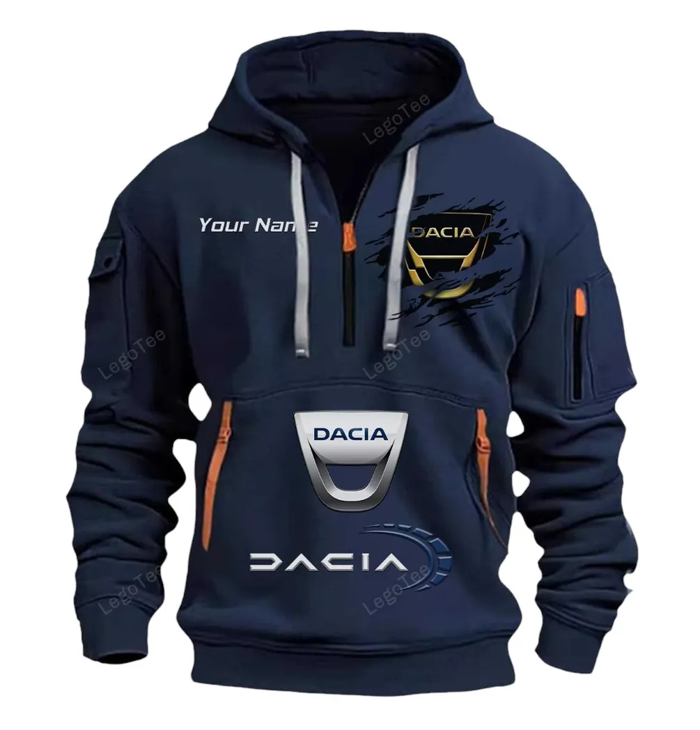 dacia half zip hoodie car113021425845 best gift for him husband boyfriend navy rmspo