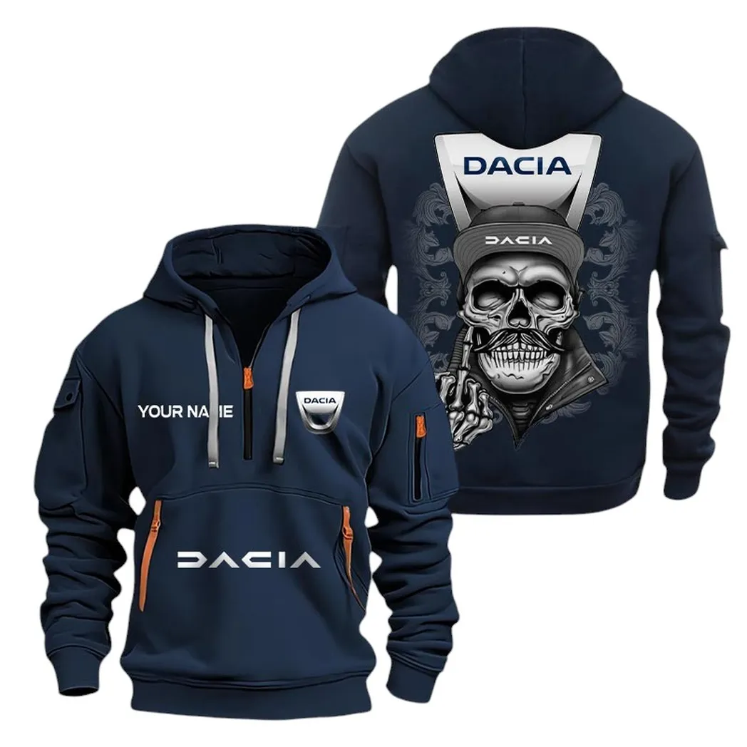 dacia half zip hoodie for men gift for dacia fan car166022625122 navy obnvl