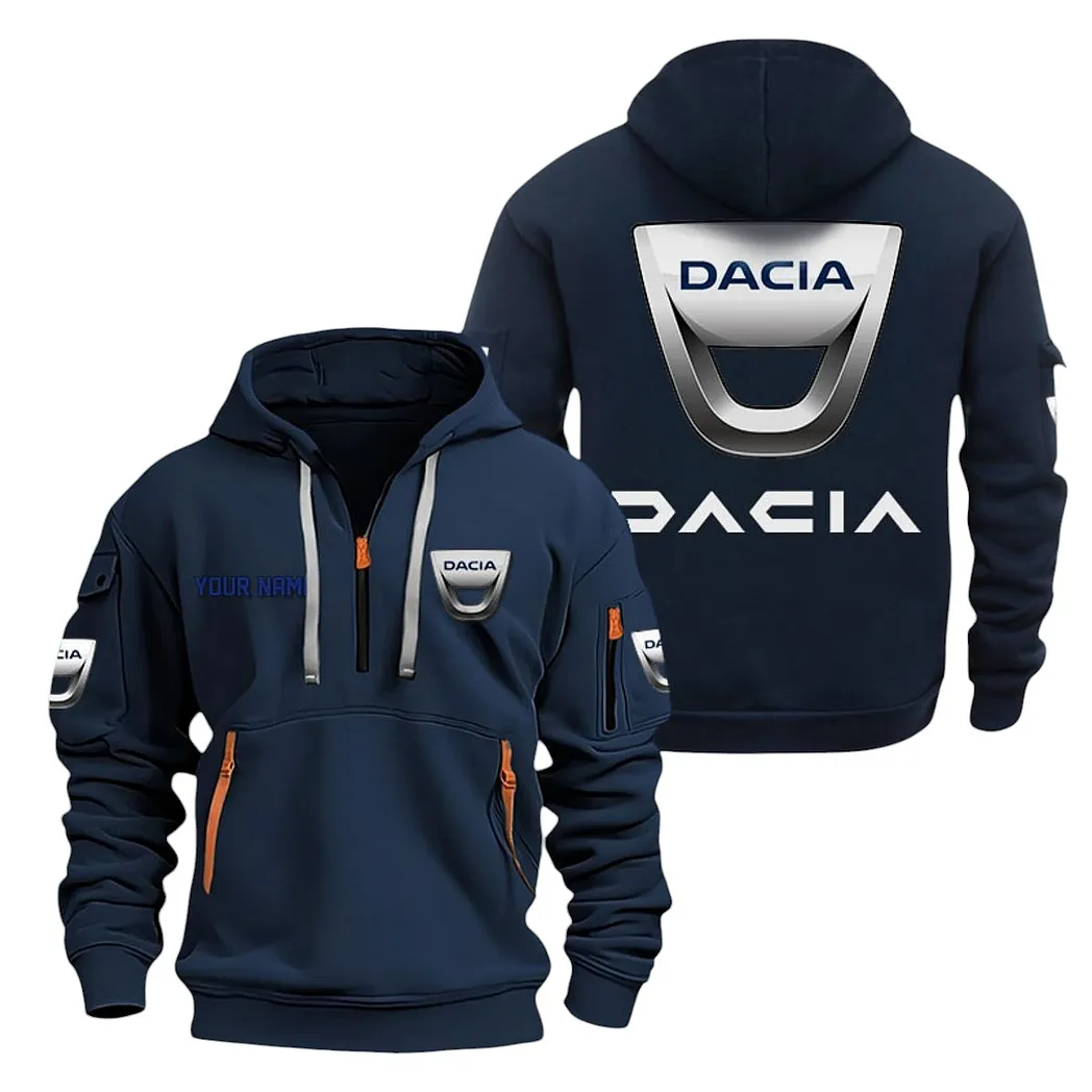 Dacia Half Zip Hoodie For Men, Gift For Dacia Lovers CAR20022125734 - Navy