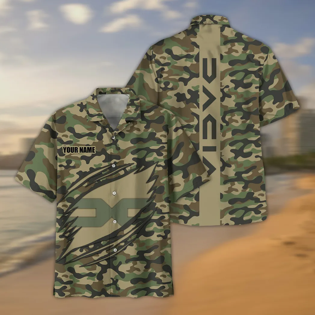 Dacia Hawaiian Shirt Style Camo Oversized Hawaiian CAR210040825697
