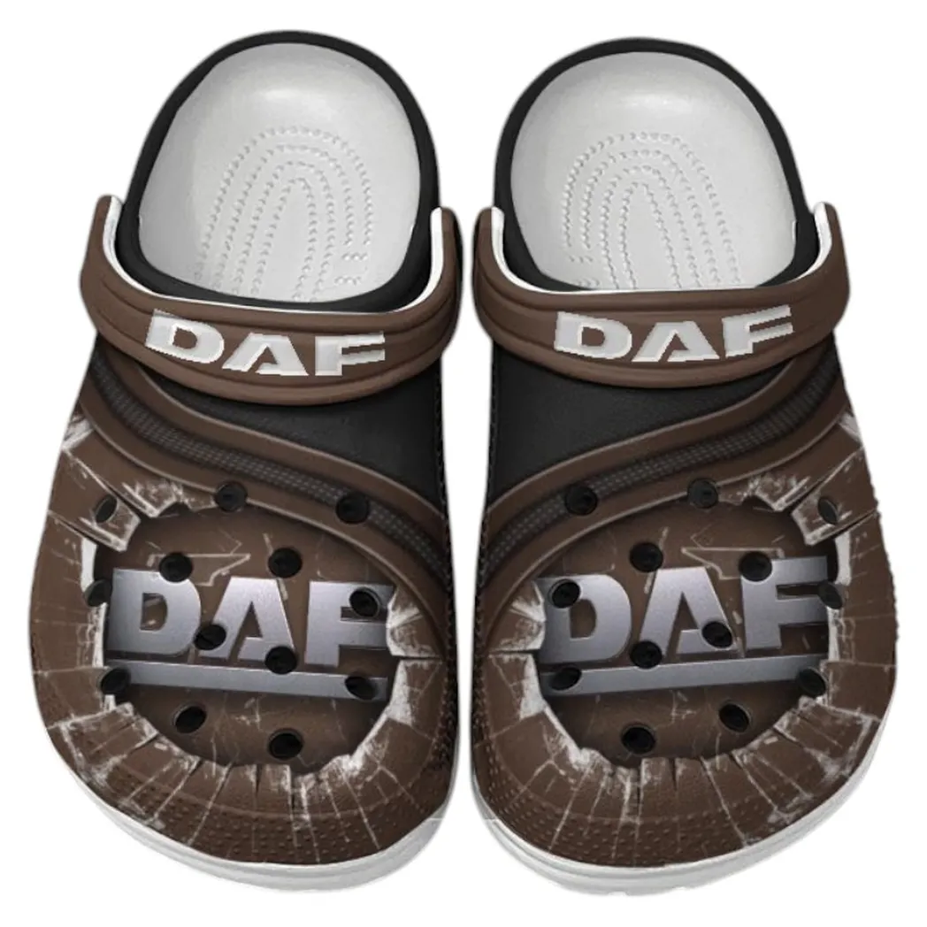 DAF Crocs Clogs Men Women, Gift For DAF Fan CAR188032025144 - Brown