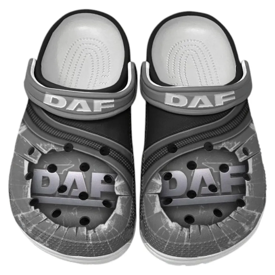 DAF Crocs Clogs Men Women, Gift For DAF Fan CAR188032025144 - Gray