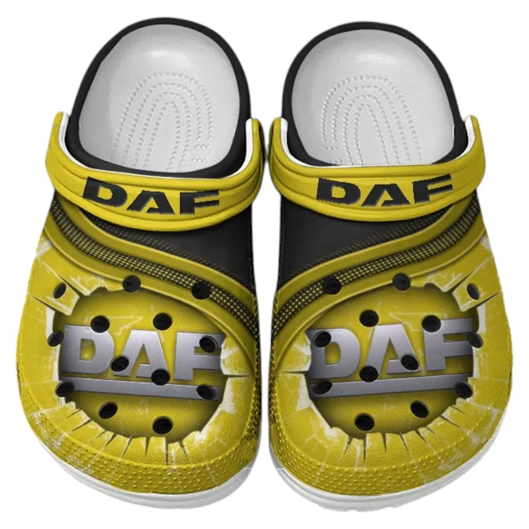 DAF Crocs Clogs Men Women, Gift For DAF Fan CAR188032025144 - Yellow
