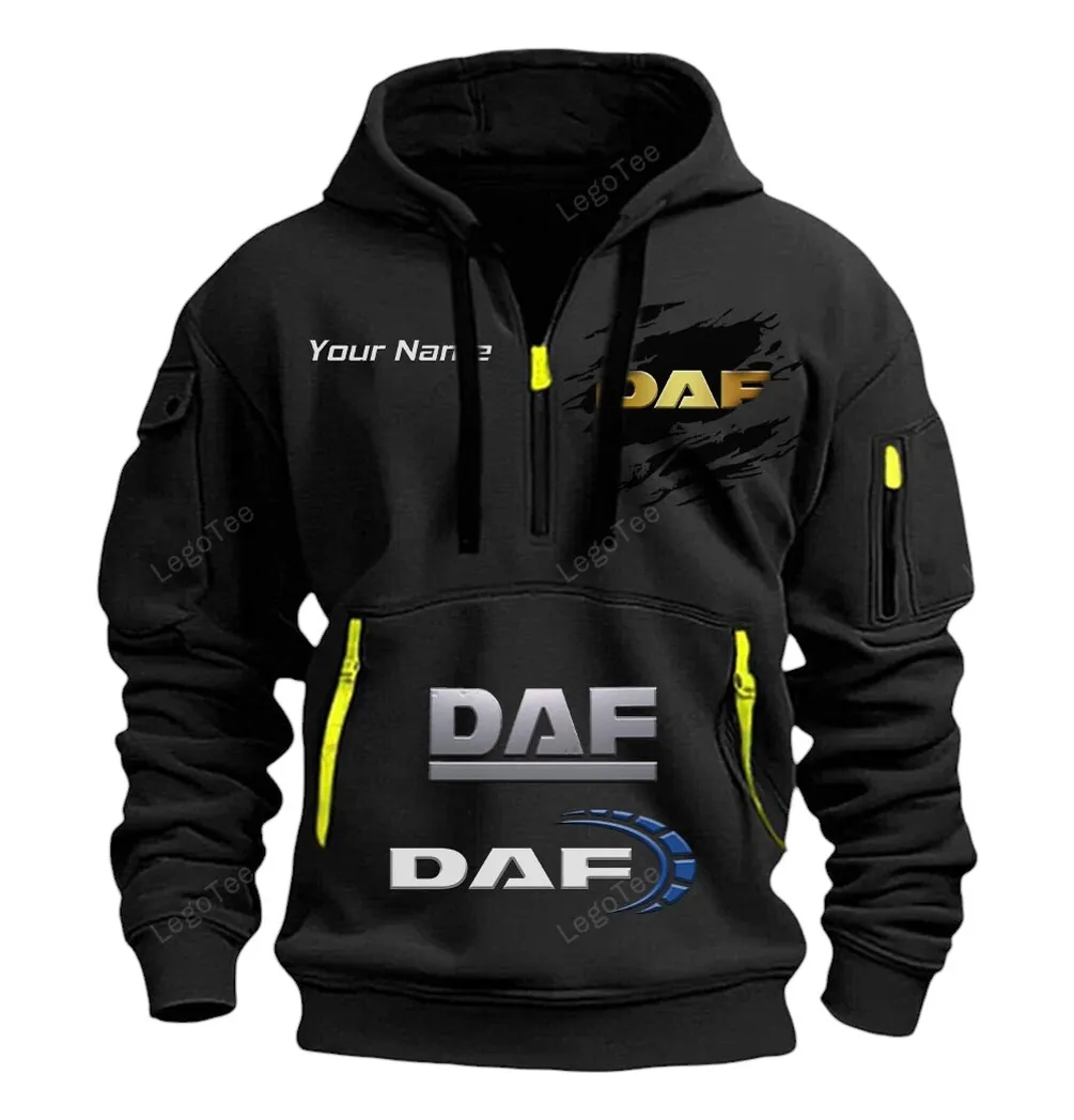 daf half zip hoodie car113021425830 best gift for him husband boyfriend black mmo0s