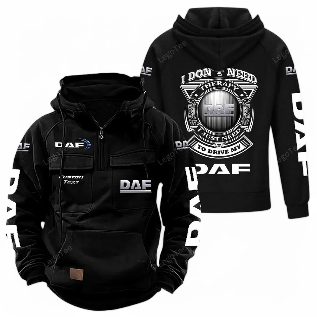 daf tactical quarter zip hoodie car106021525045 gifts for men him husband boyfriend black rop5d
