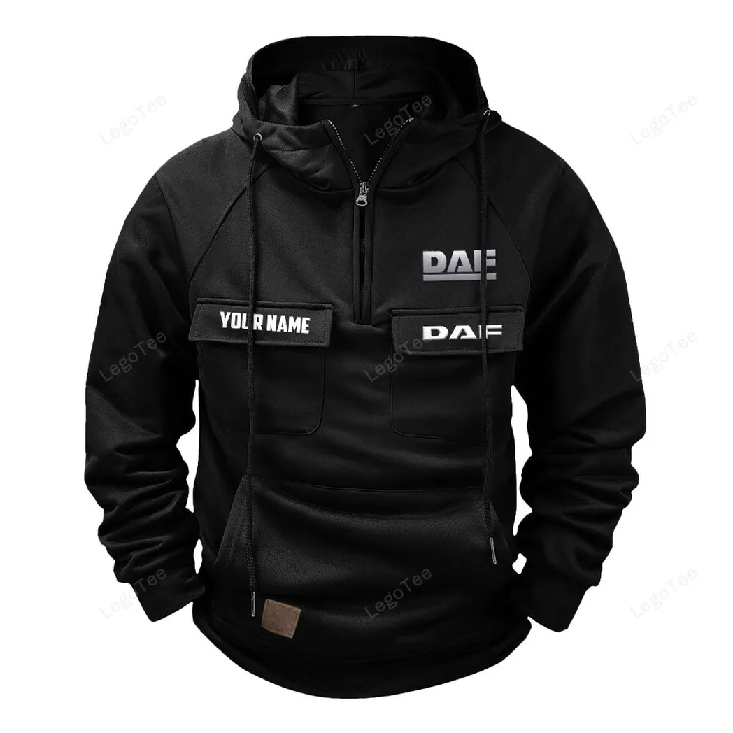 daf tactical quarter zip hoodie gift for daf lovers gift for him husband boyfriend black car109021425354 2 oyigh