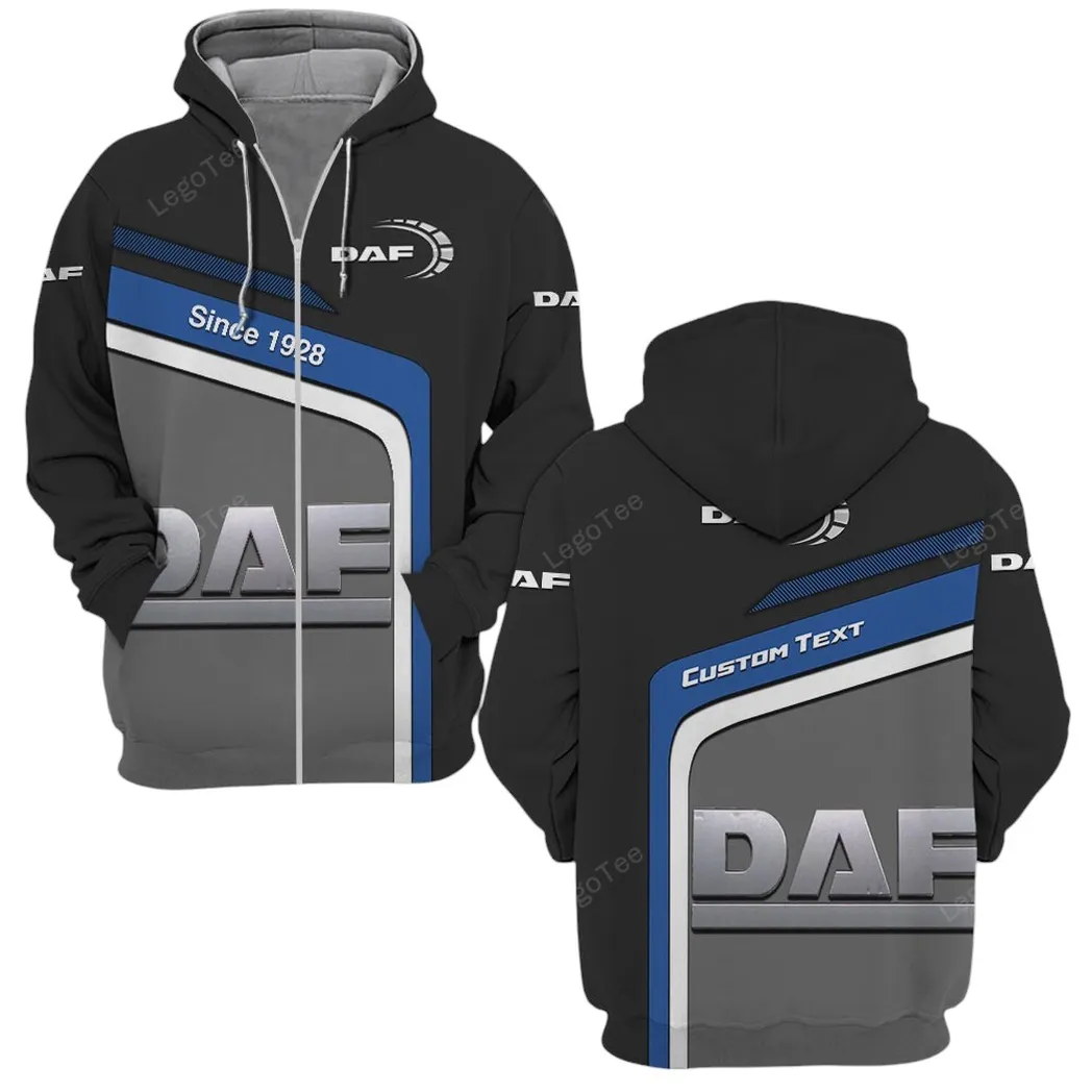 daf truck zipper hoodie gift for daf truck lovers gift for him husband boyfriend car11103032518 1mcu6