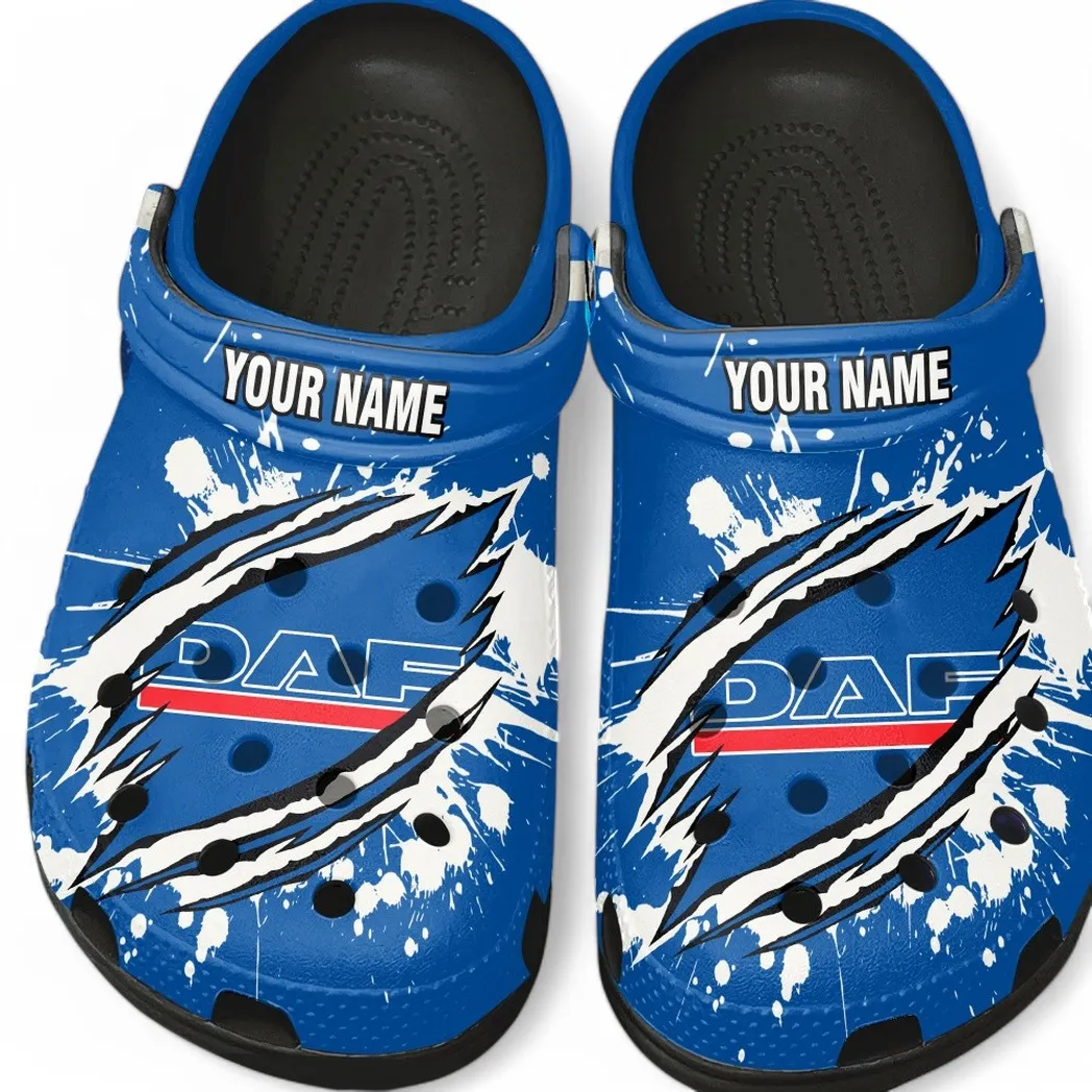 DAF Trucks Crocs, Gift For DAF Trucks Lovers, Gift For Him, Husband, Boyfriend CAR5602192521 - Black