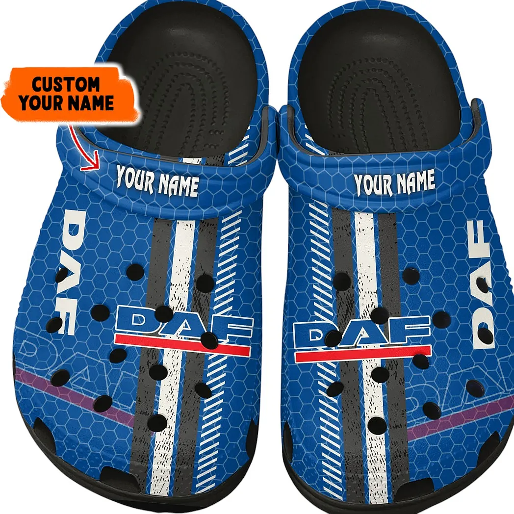 daf trucks crocs shoes gift for daf trucks lovers birthday gift for husband boyfriend car82022025583 black waatt