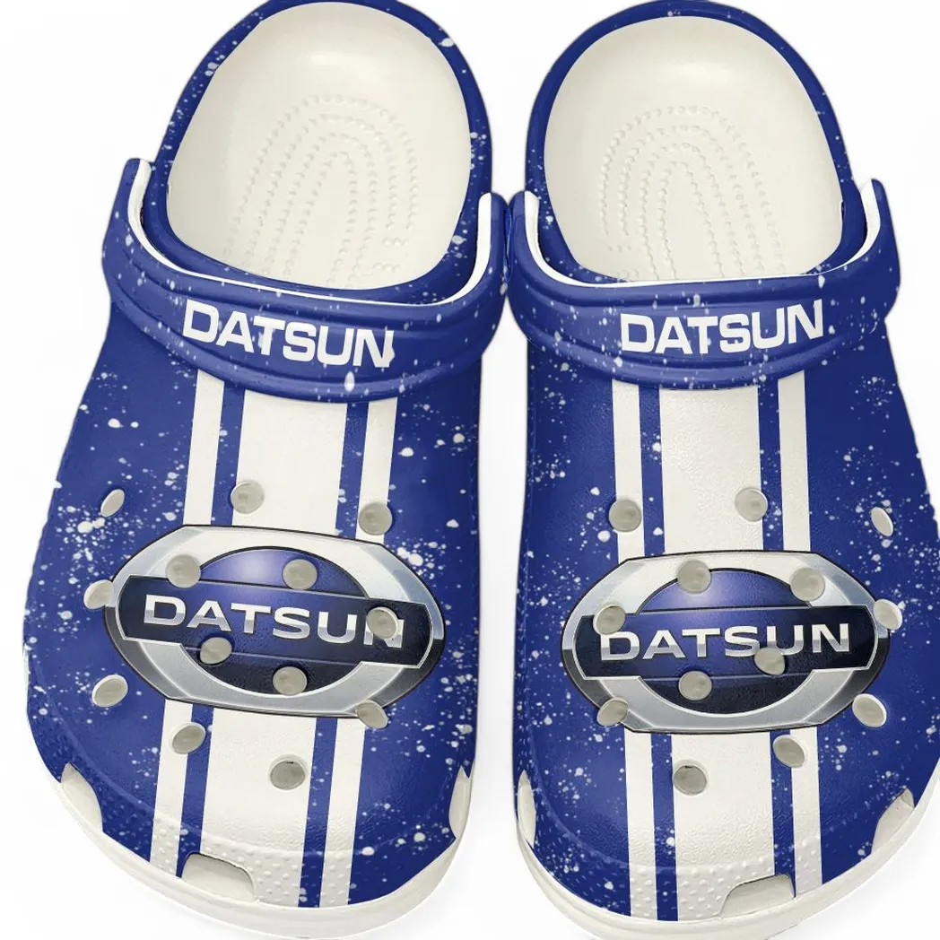 Datsun Crocs, Gift For Datsun Lovers, Gift For Him, Husband, Boyfriend CAR62022025098 - White