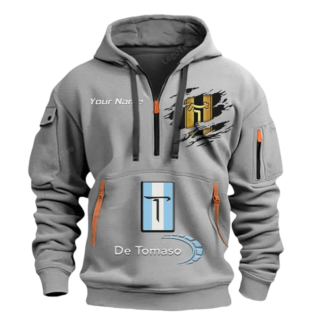 de tomaso half zip hoodie car113021425828 best gift for him husband boyfriend gray