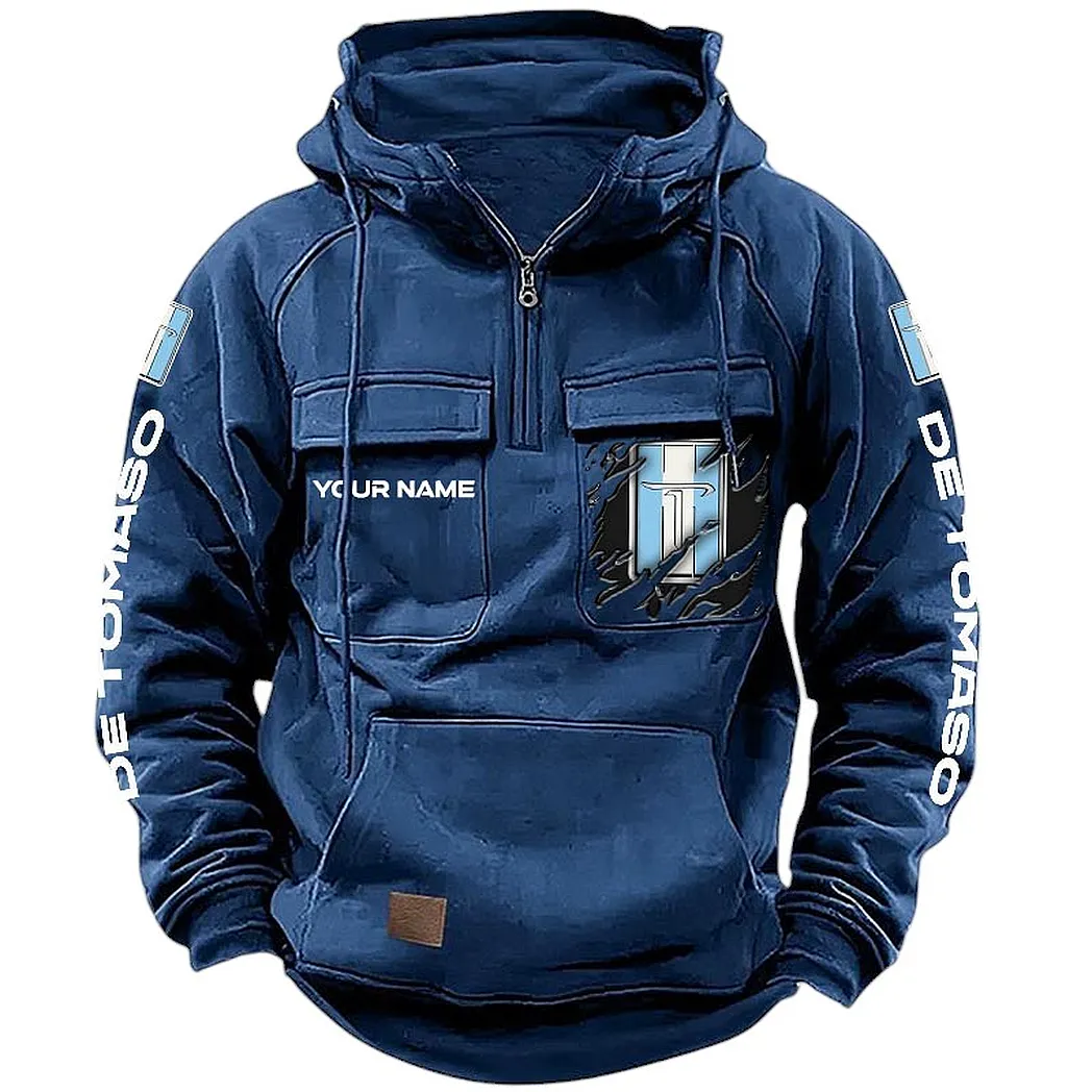 De Tomaso Hoodie Tactical Quarter Zip, Gift For De Tomaso Lovers CAR164022425151 - Dark Blue
