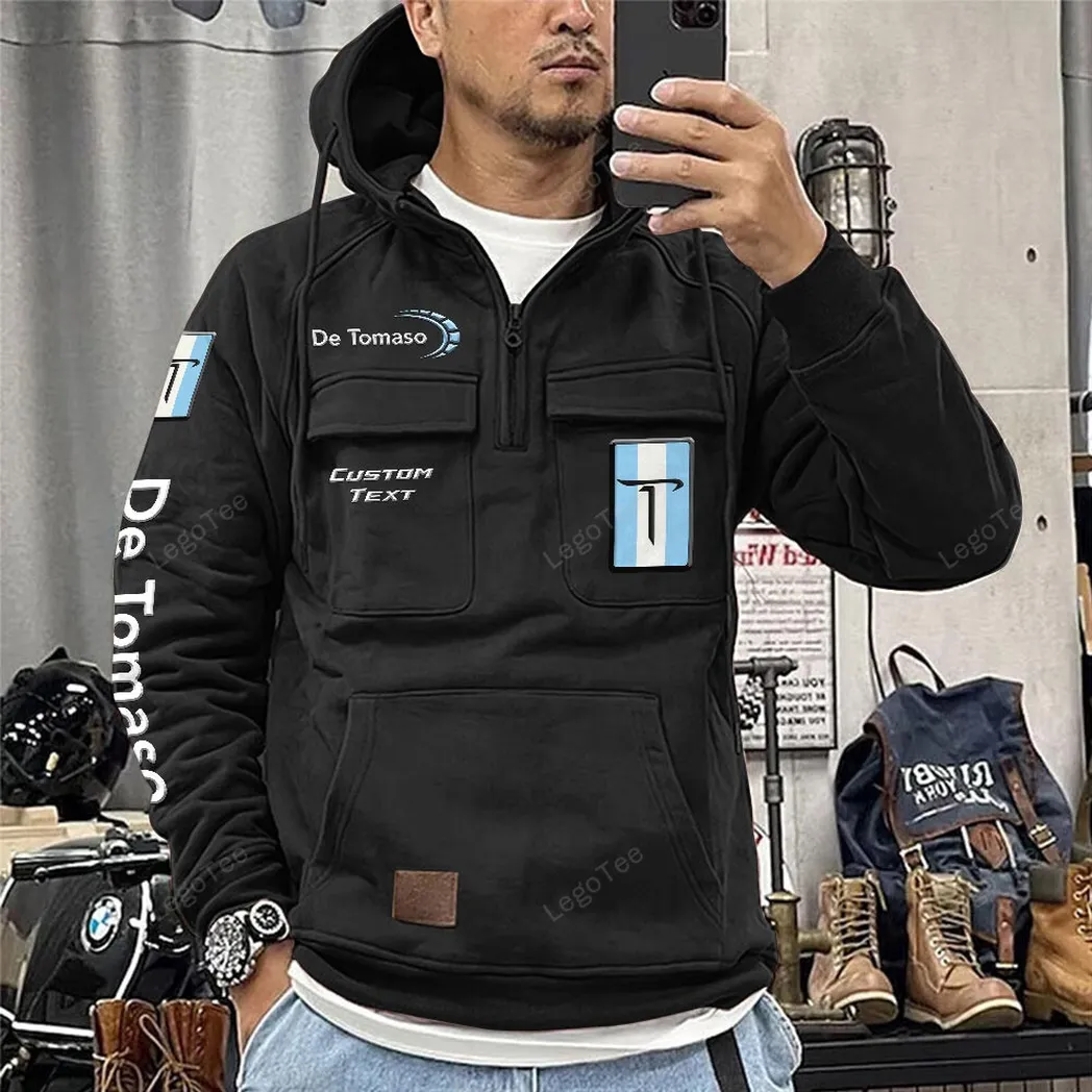 de tomaso tactical quarter zip hoodie car106021525071 gifts for men him husband boyfriend black lyhay
