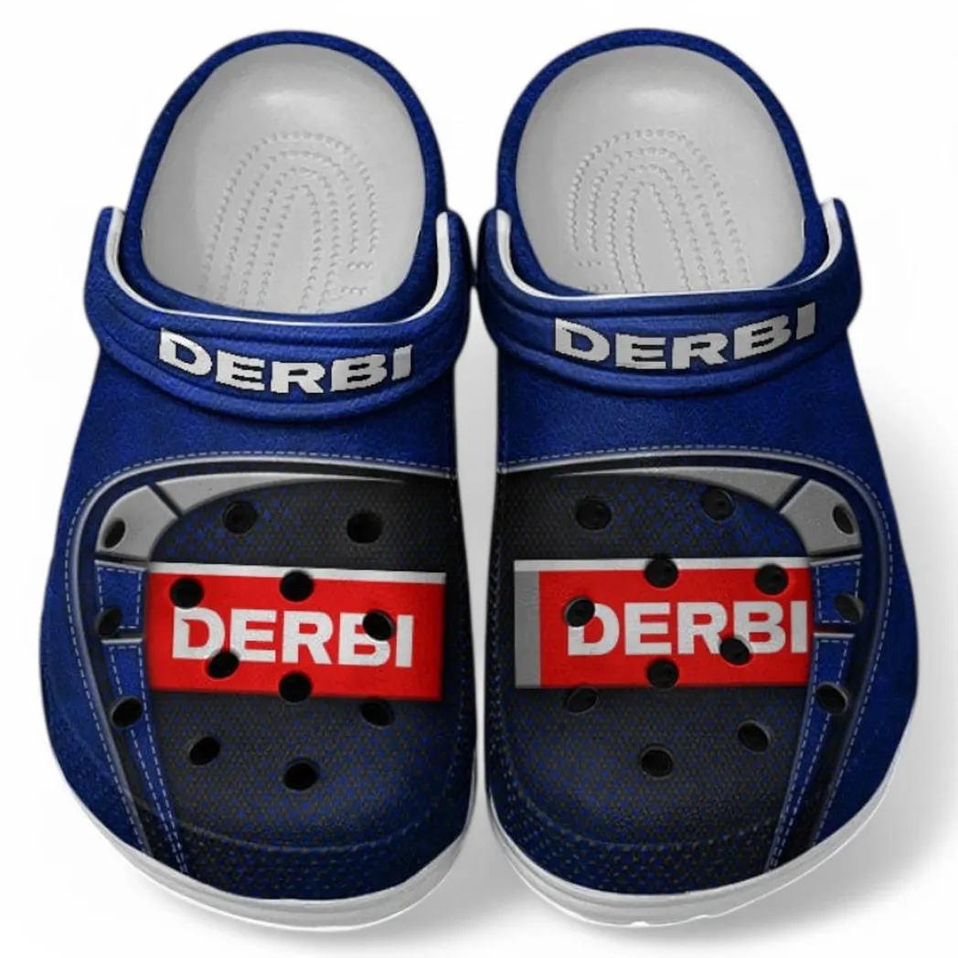 Derbi Crocs Shoes, Clogs Men Women, Gift For Derbi Fan CAR183031725134 - Blue