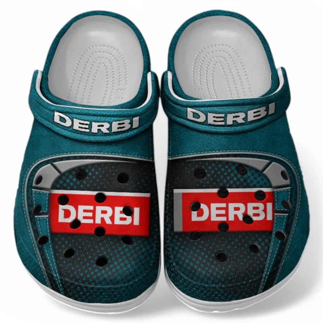 Derbi Crocs Shoes, Clogs Men Women, Gift For Derbi Fan CAR183031725134 - Cyan