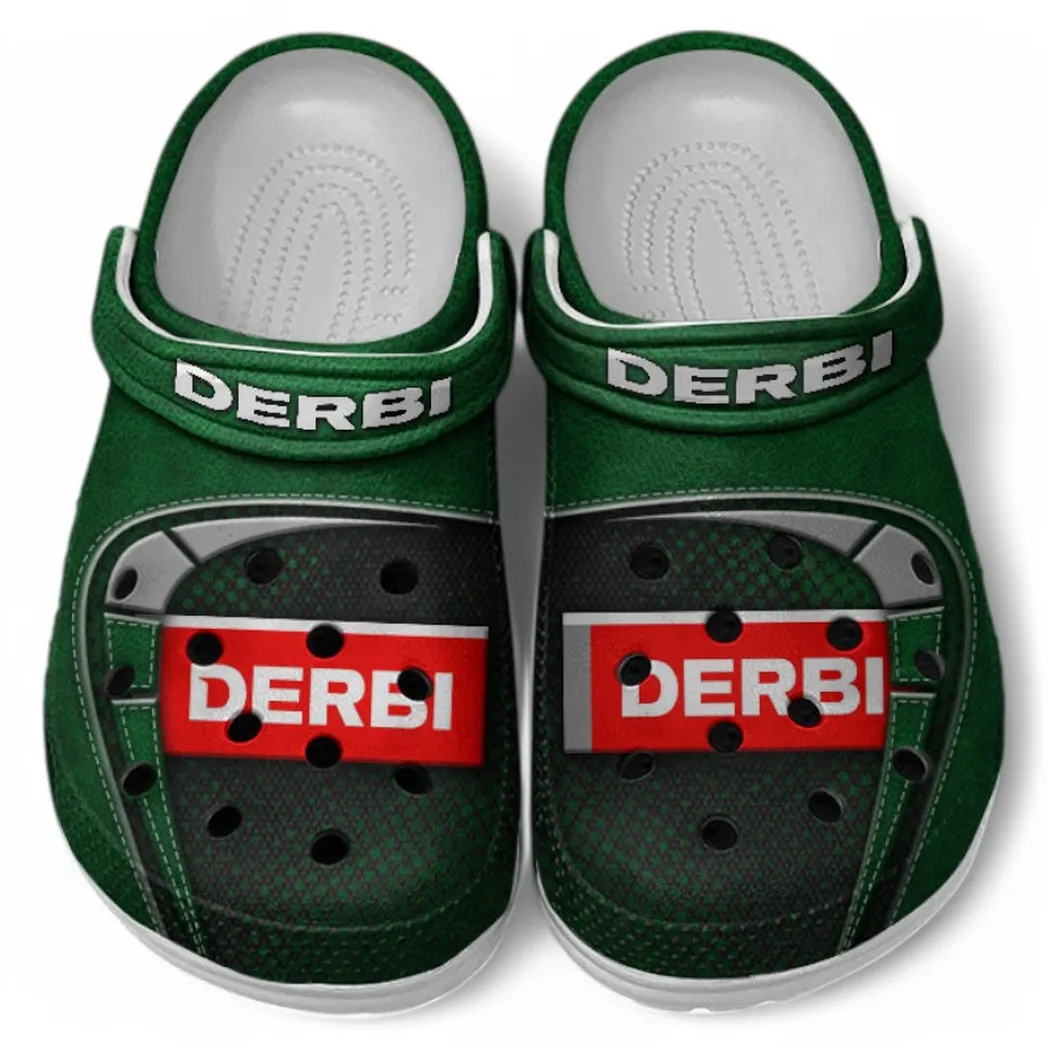 Derbi Crocs Shoes, Clogs Men Women, Gift For Derbi Fan CAR183031725134 - Green