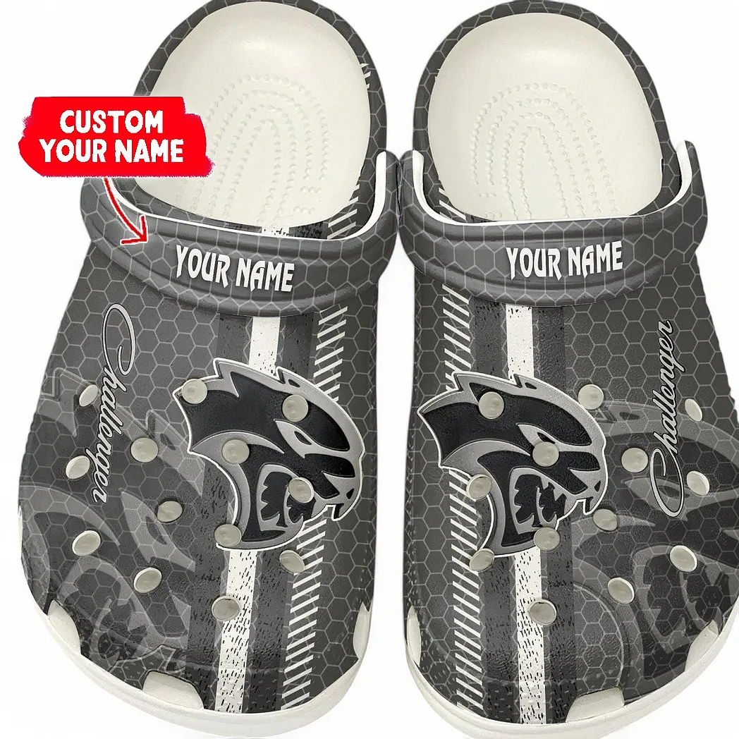 Dodge Challenger Crocs Shoes Gift For Dodge Challenger Lovers, Birthday Gift For Husband, Boyfriend CAR82022025584 - White