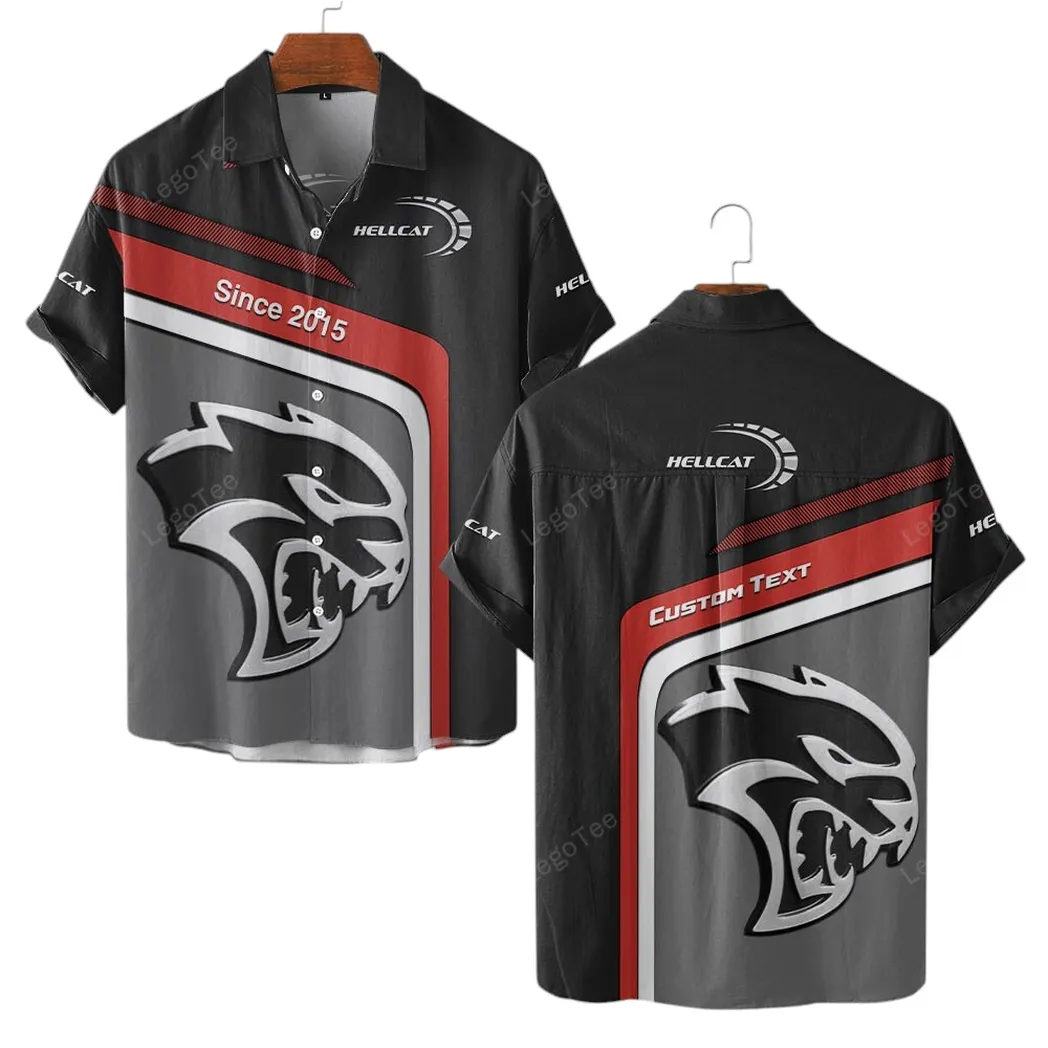 Dodge Challenger Hellcat Hawaiian Shirt For Men, Gift For Dodge Challenger Hellcat Lovers, Gift For Him, Husband, Boyfriend CAR11103032529