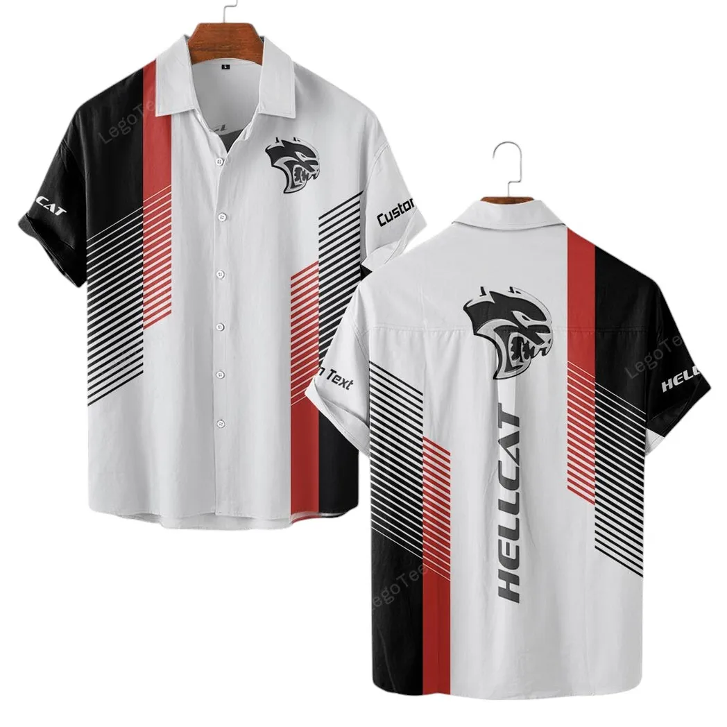 Dodge Challenger Hellcat Hawaiian Shirt, Gift For Dodge Challenger Hellcat Lovers, Gift For Him, Husband, Boyfriend CAR10703122530