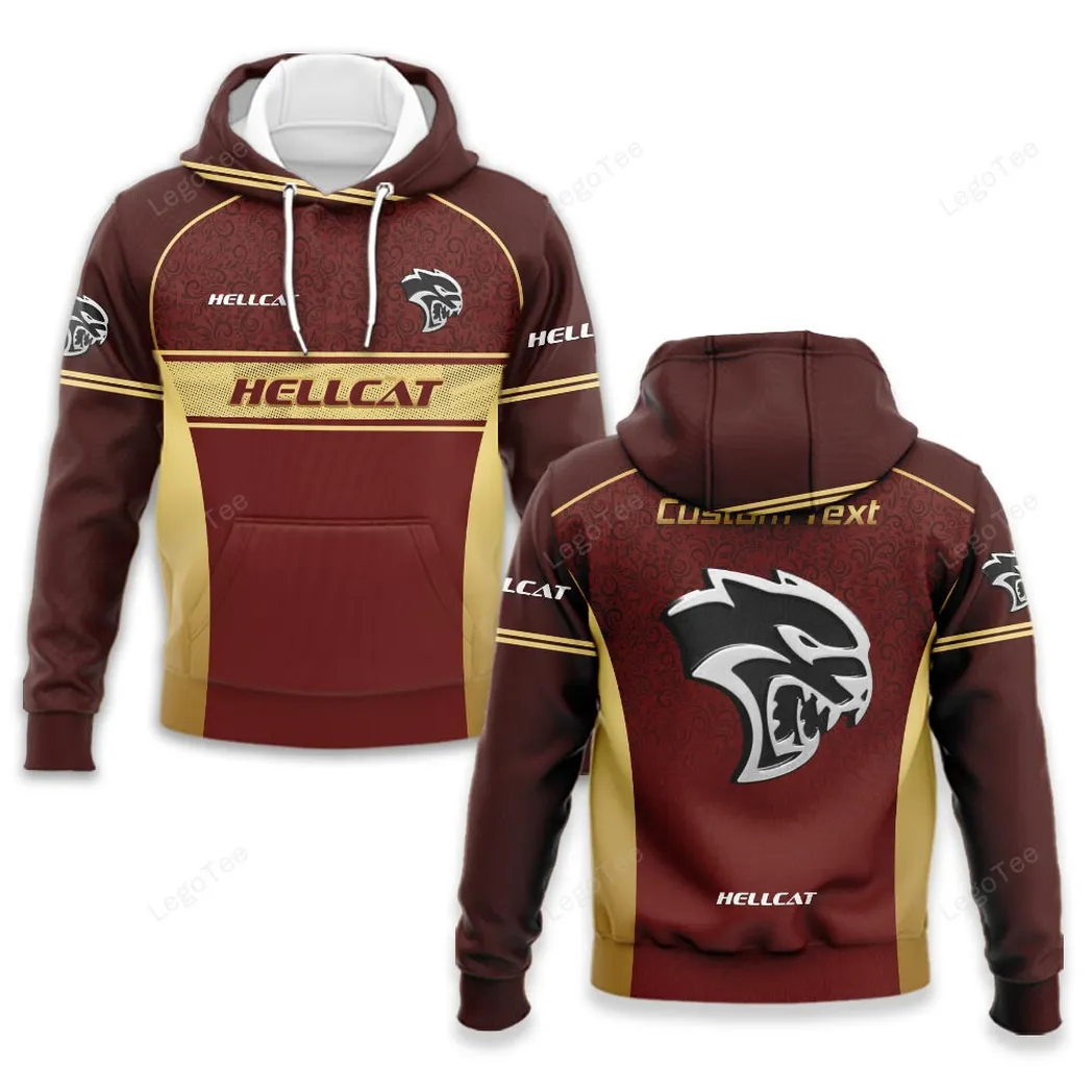 Dodge Challenger Hellcat Hoodie, Gift For Dodge Challenger Hellcat Lovers, Gift For Him, Husband, Boyfriend CAR137021325967-5