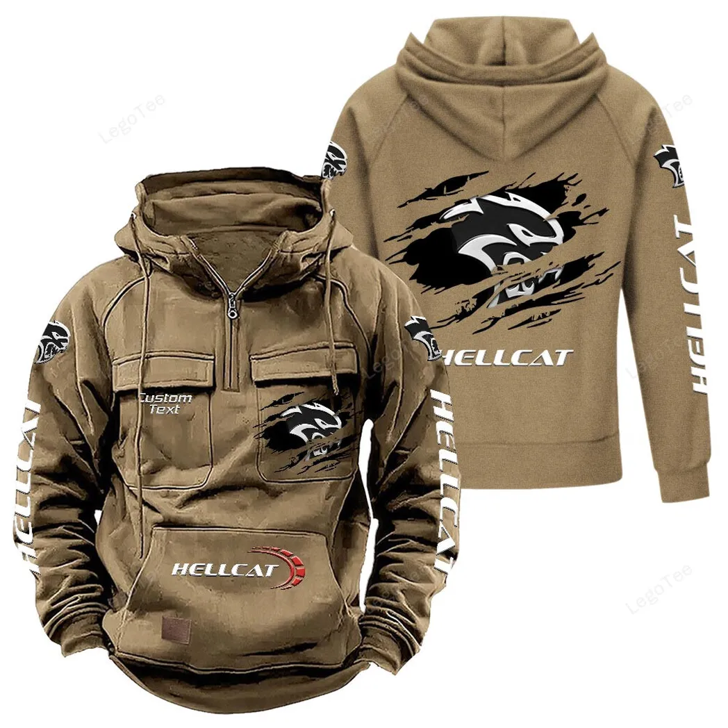 dodge challenger hellcat tactical quarter zip hoodie gift for dodge challenger hellcat lovers gift for him husband boyfriend khaki car122021425046 4 yuyyq
