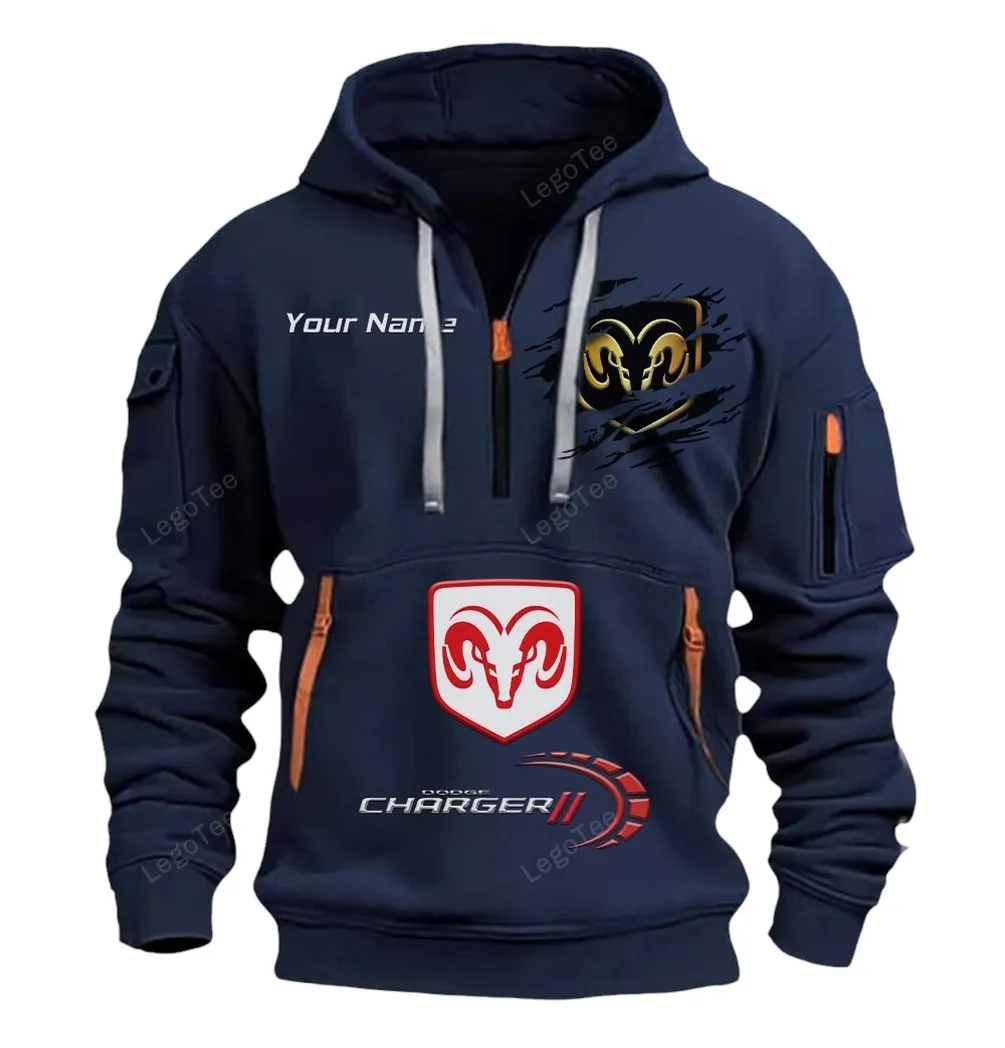 Dodge Charger Half Zip Hoodie CAR113021425810, Best Gift for Him, Husband, Boyfriend - Navy dodge charger half zip hoodie car113021425810 best gift for him husband boyfriend navy wwbz7
