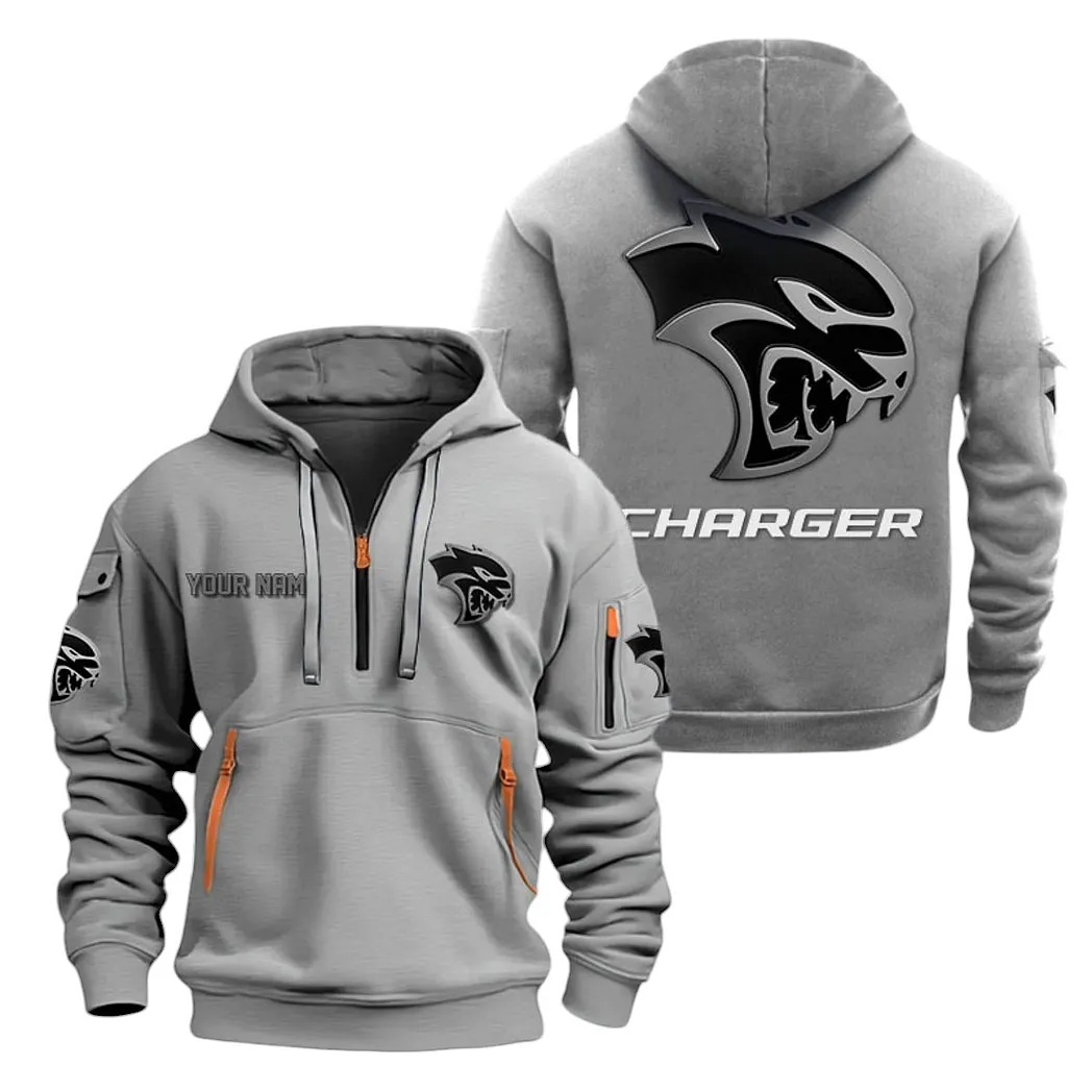 dodge charger half zip hoodie for men gift for dodge charger lovers car20022125730 gray yee7y