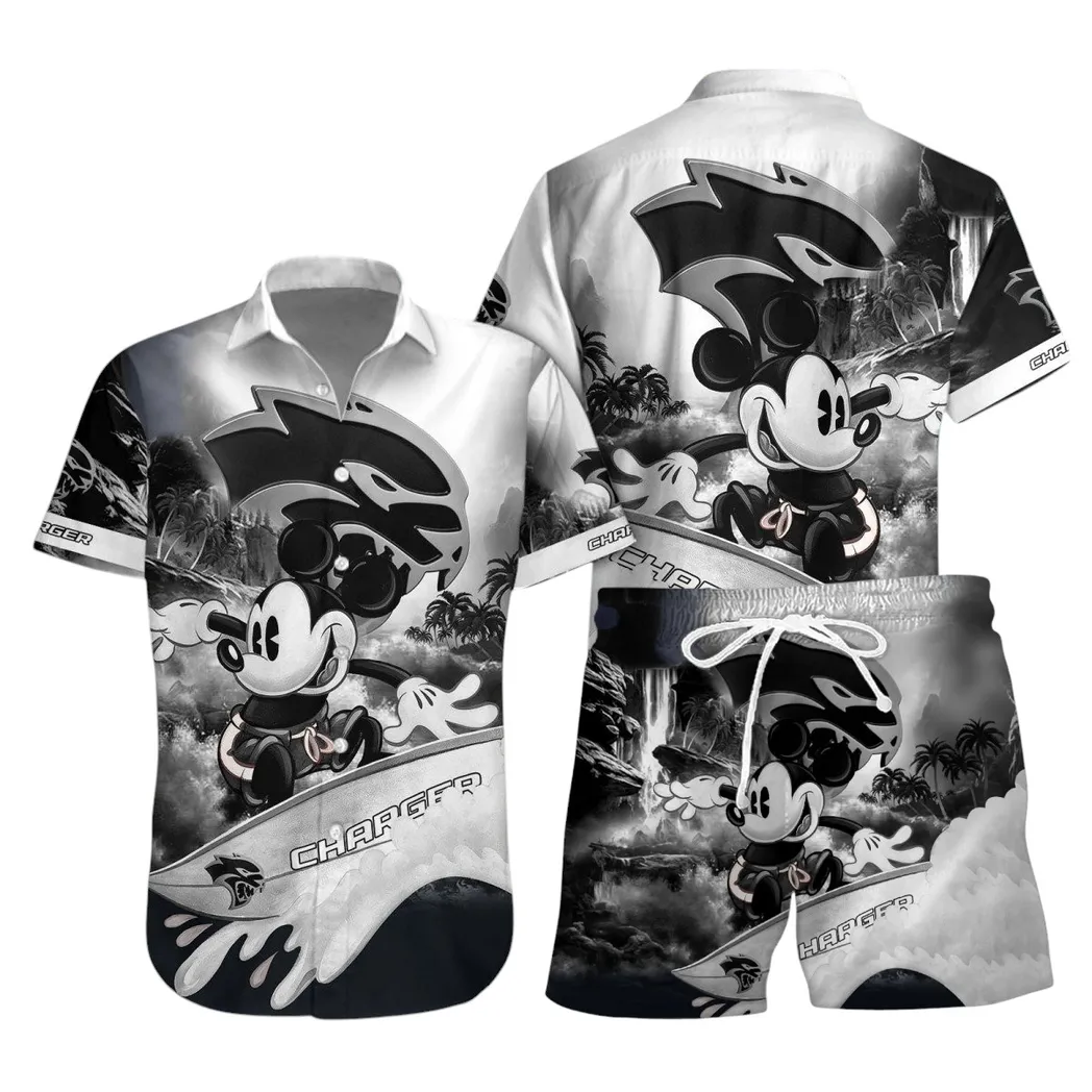 dodge charger hawaiian shirt set gift for dodge charger lovers gift for him husband boyfriend car53030625028 n0gy6