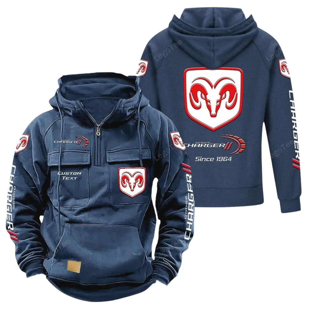 dodge charger tactical quarter zip hoodie gift for dodge charger lovers gift for him husband boyfriend dark blue car96021425712 3 powyk