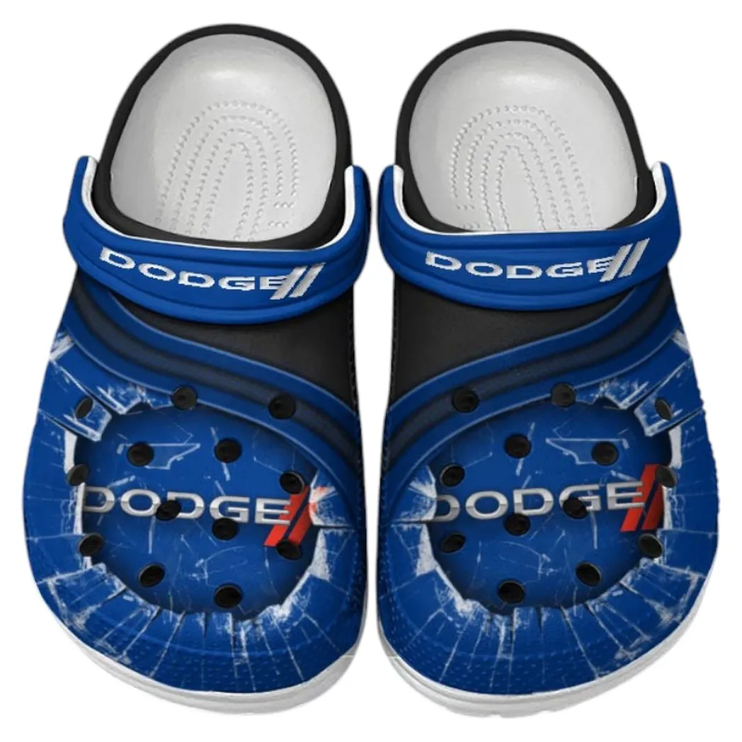 Dodge Crocs Clogs Men Women, Gift For Dodge Fan CAR188032025182 - Blue