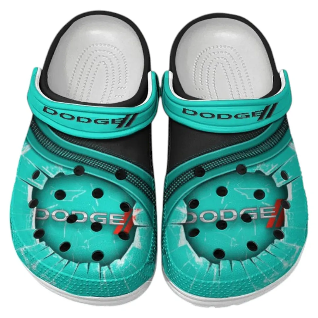 Dodge Crocs Clogs Men Women, Gift For Dodge Fan CAR188032025182 - Cyan