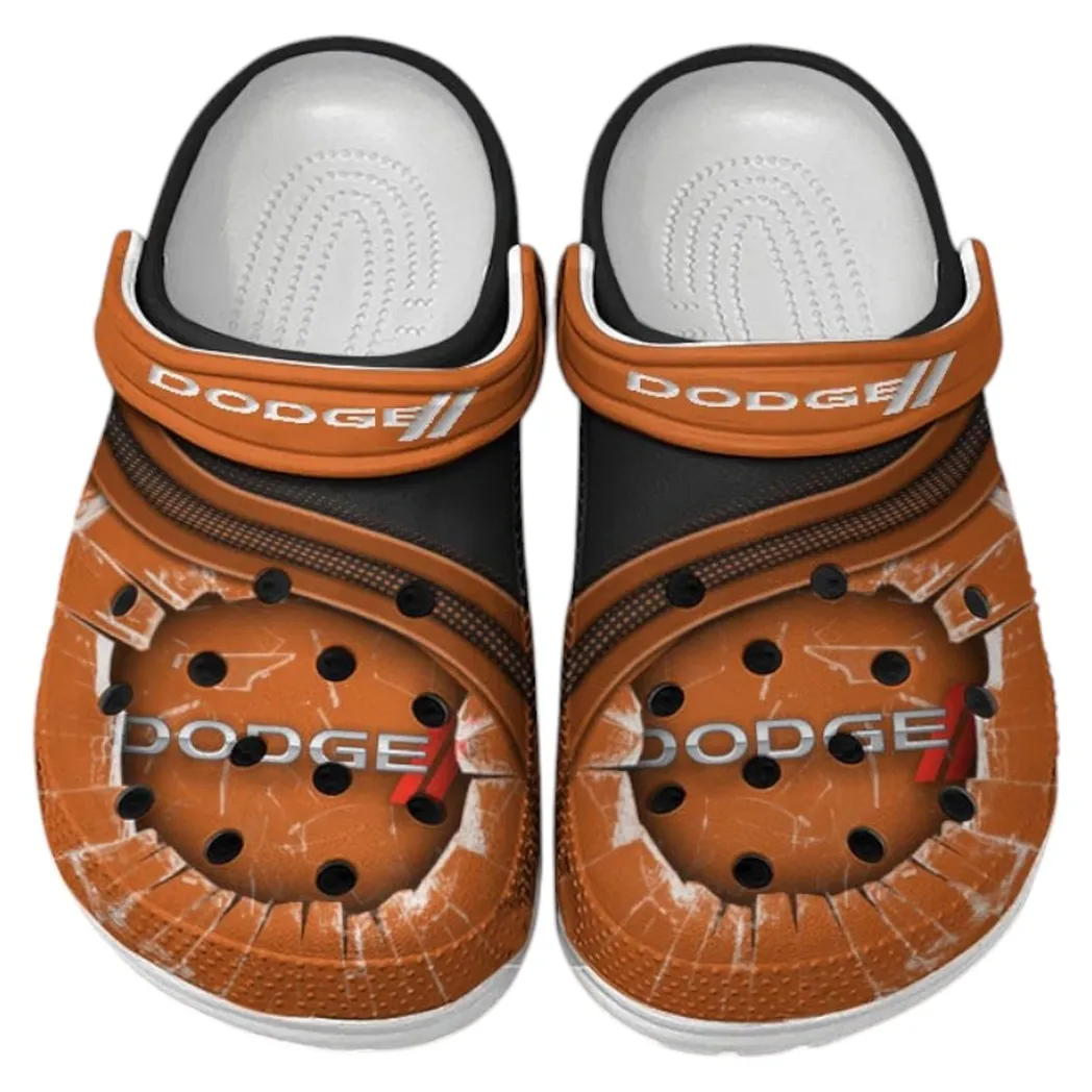 Dodge Crocs Clogs Men Women, Gift For Dodge Fan CAR188032025182 - Orange