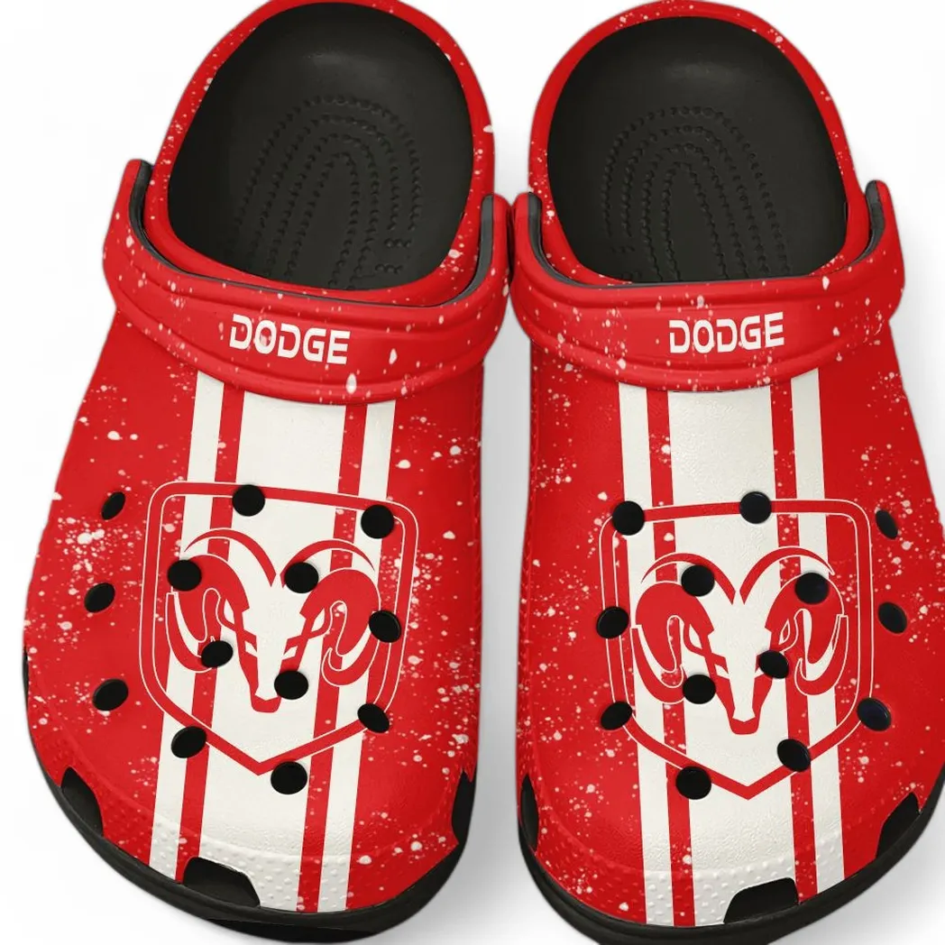 Dodge Crocs, Gift For Dodge Lovers, Gift For Him, Husband, Boyfriend CAR62022025087 - Black