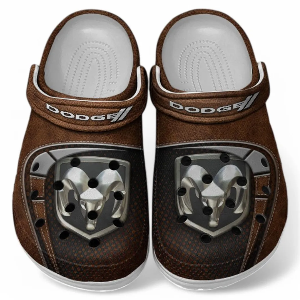 Dodge Crocs Sandals For Men Women, Gift For Dodge Fan CAR177031425591 - Brown