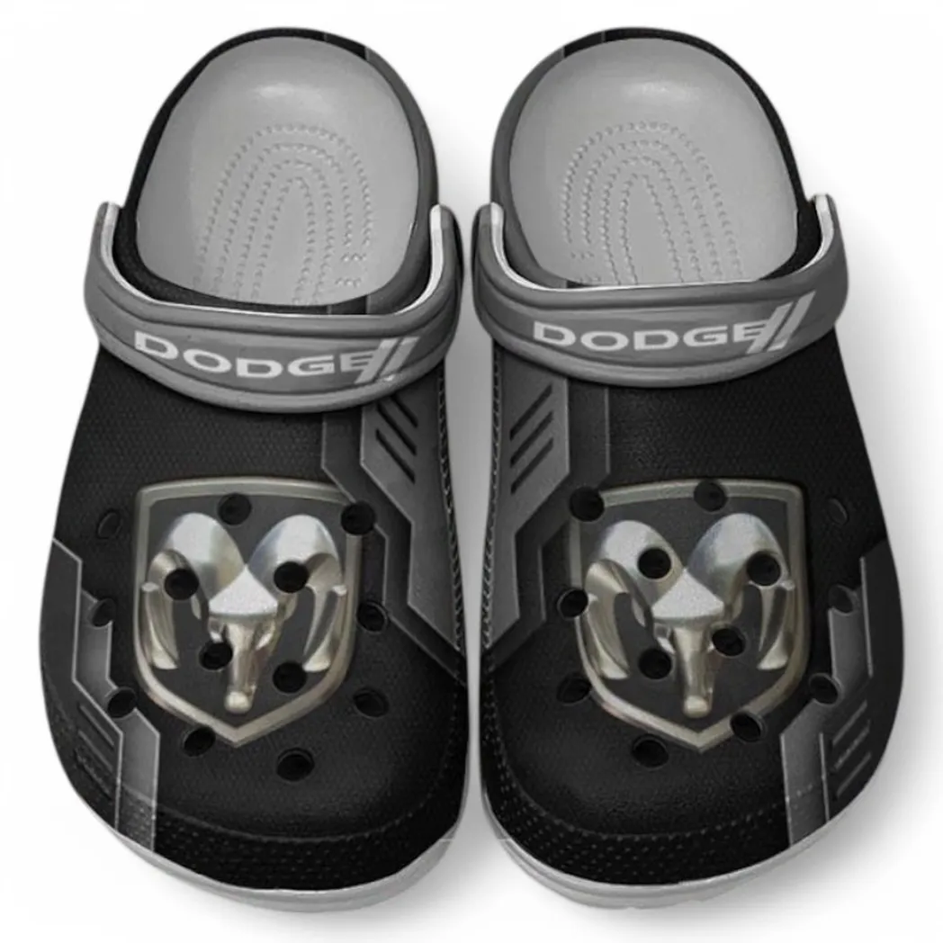 Dodge Crocs Shoes, Clogs Men Women, Gift For Dodge Fan CAR185031525254 - Gray