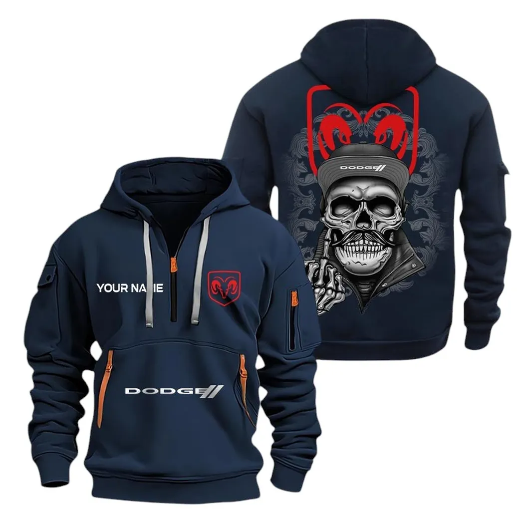 dodge half zip hoodie for men gift for dodge fan car166022625125 navy poa8r