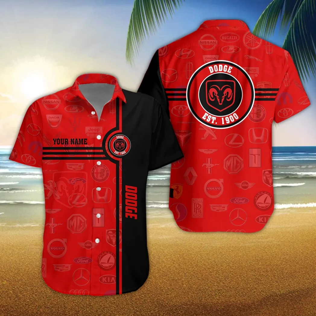 dodge hawaiian shirt for men all logo gift for dodge fan car174022525049 utztf