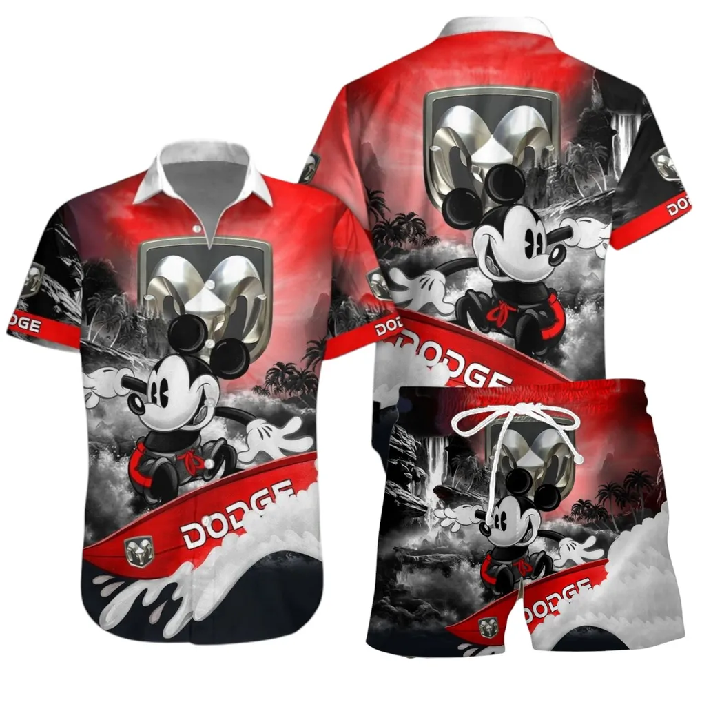 dodge hawaiian shirt set gift for dodge lovers gift for him husband boyfriend car53030625030