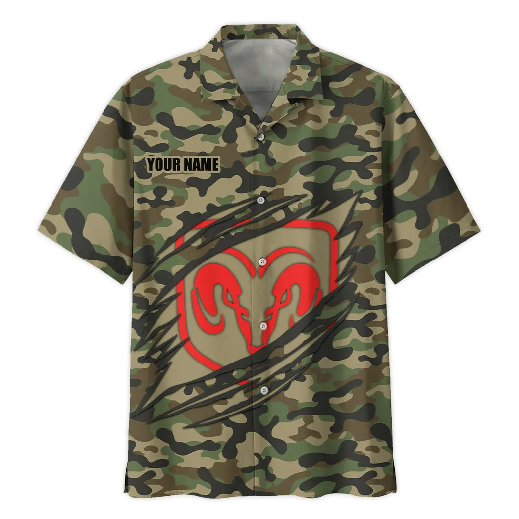 dodge hawaiian shirt style camo oversized hawaiian car210040825698 7g299
