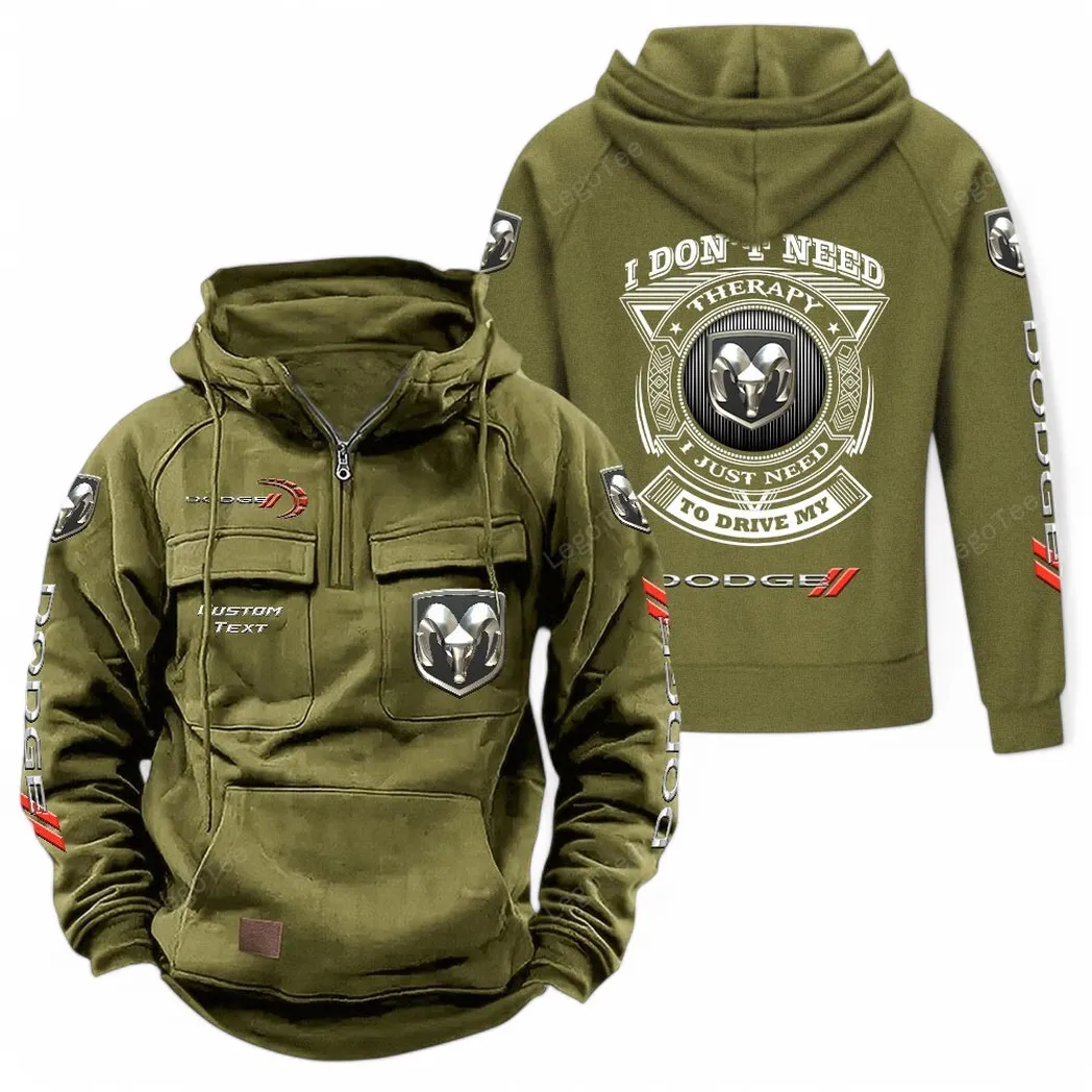 dodge tactical quarter zip hoodie car106021525050 gifts for men him husband boyfriend army green rsbko